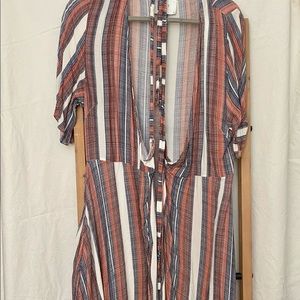 Striped wrap dress. Just Female size Medium
